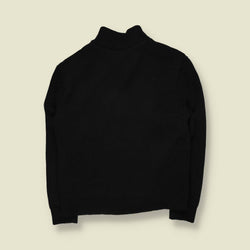 1990s | HM Leather Craft | Black Suede & Knit Zip Jacket - M