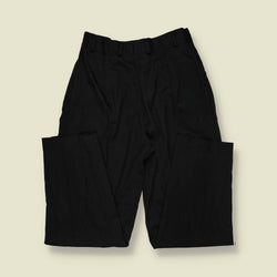 1980s | Black High-Waisted Pleated Trousers - w32