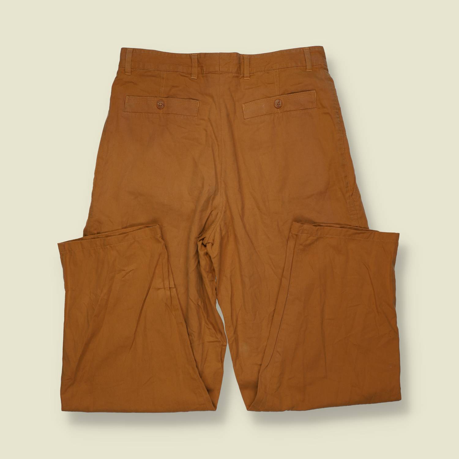 1980s | Tan High-Waisted Pleated Trousers - w32