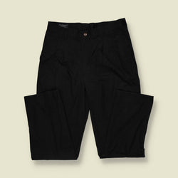 1990s | Roy Rogers | Black Pleated Trousers - w34