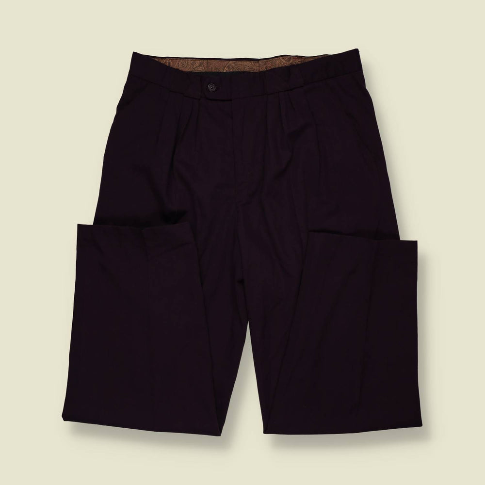1990s | Navy Pleated Trousers - w34