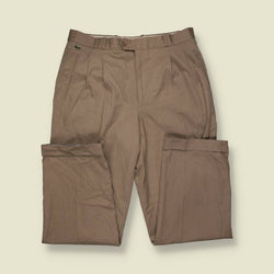1990s | Lacoste | Stone Pleated Cotton Trousers - w34