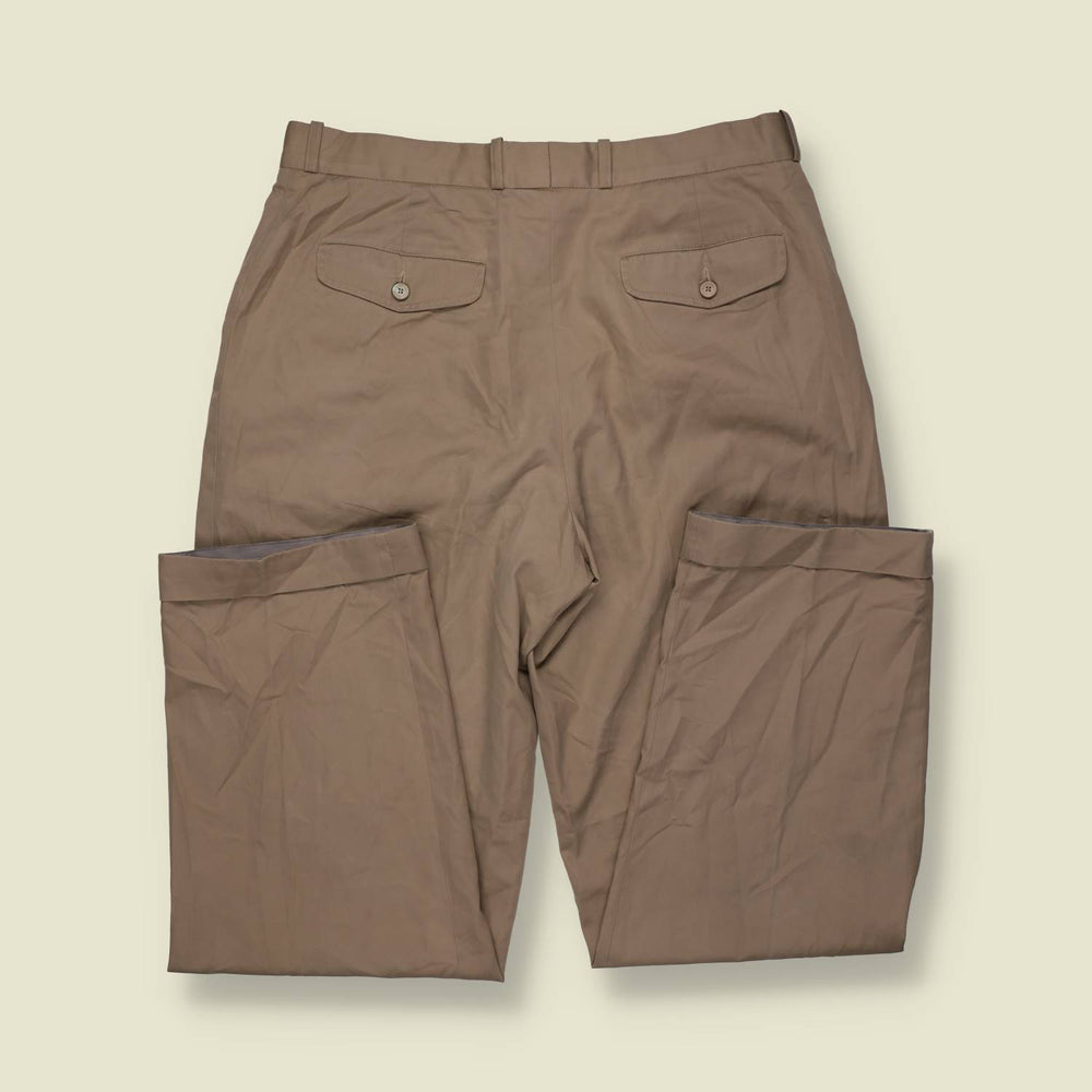 1990s | Lacoste | Stone Pleated Cotton Trousers - w34