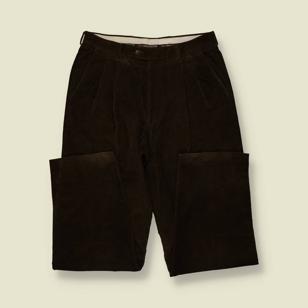 1980s | Vinz Ardigo | Corduroy Trousers | Brown - w34