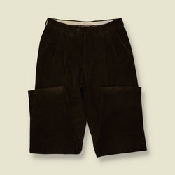 1980s | Vinz Ardigo | Corduroy Trousers | Brown - w34