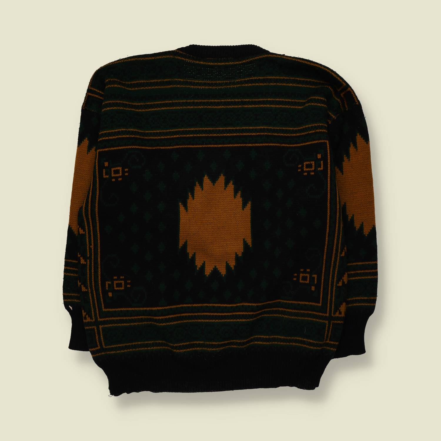 1980s | Ugur | Crest Jumper | Green/Brown - L