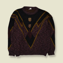 1980s | Crest Jumper | Purple/Black - XXL