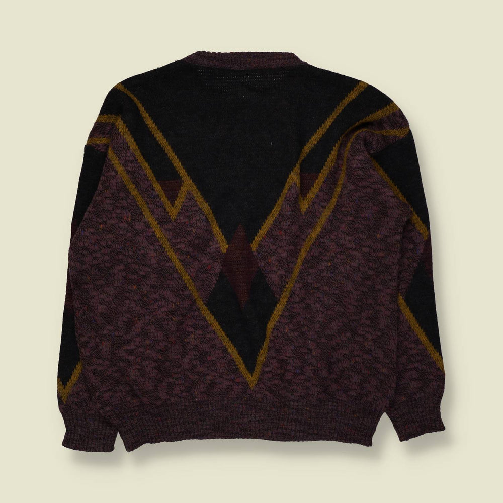 1980s | Crest Jumper | Purple/Black - XXL