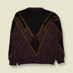 1980s | Crest Jumper | Purple/Black - XXL