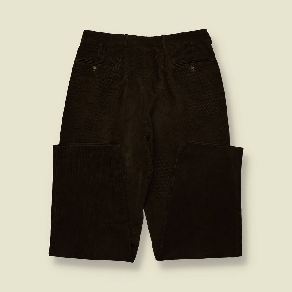 1980s | Vinz Ardigo | Corduroy Trousers | Brown - w34