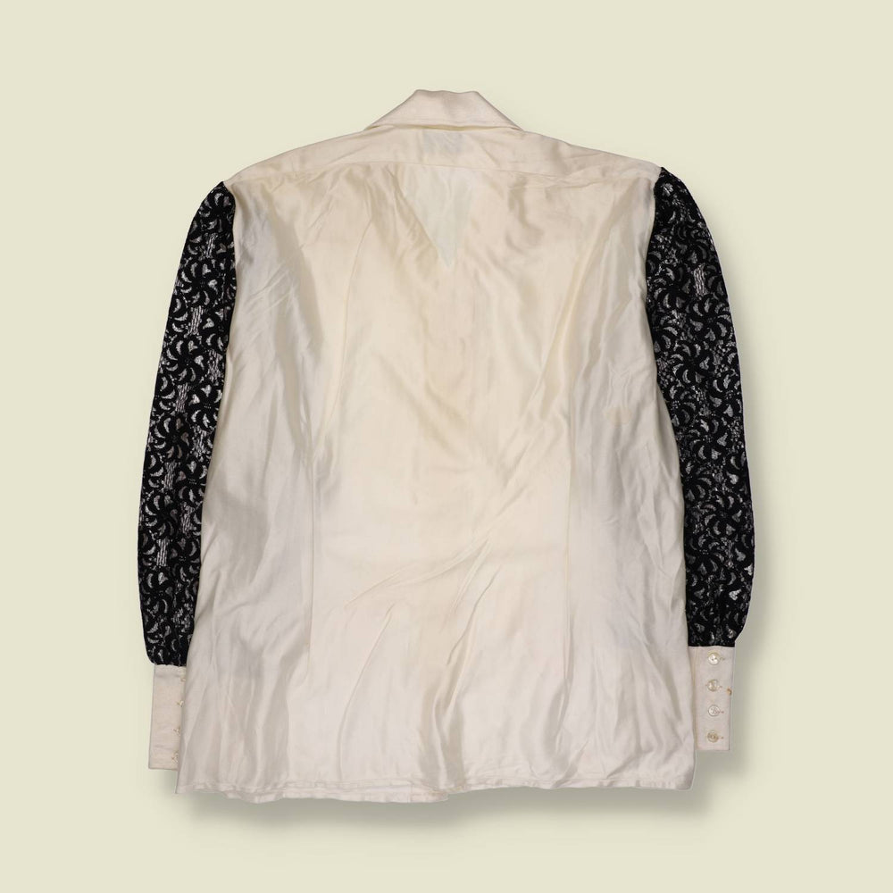 1970s | Kleiderhaus Central Zürich | Cocktail Shirt | White/Black - M