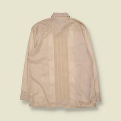 1970s | Guayabera Shirt | Cream - L