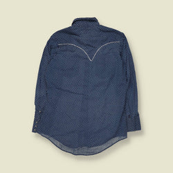 1970s | Rockmount | Western Shirt | Navy Polka Dot - M