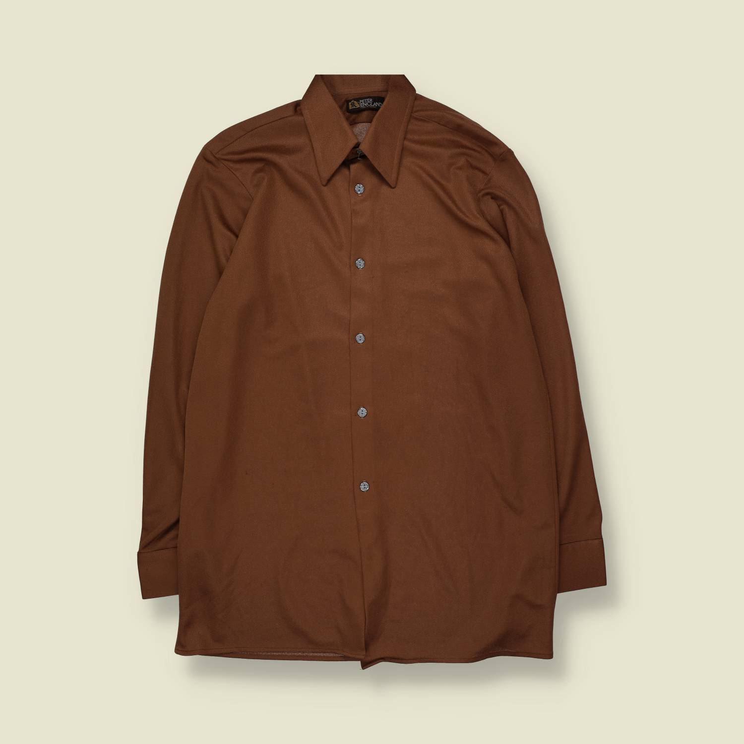 1970s | Peter England | Shirt | Brown - L