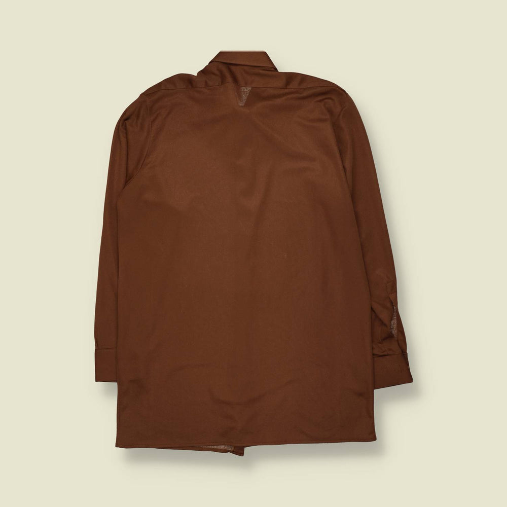 1970s | Peter England | Shirt | Brown - L