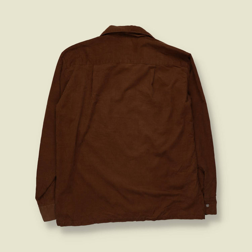 1970s | Sears | Loop Collar Shirt | Brown - M