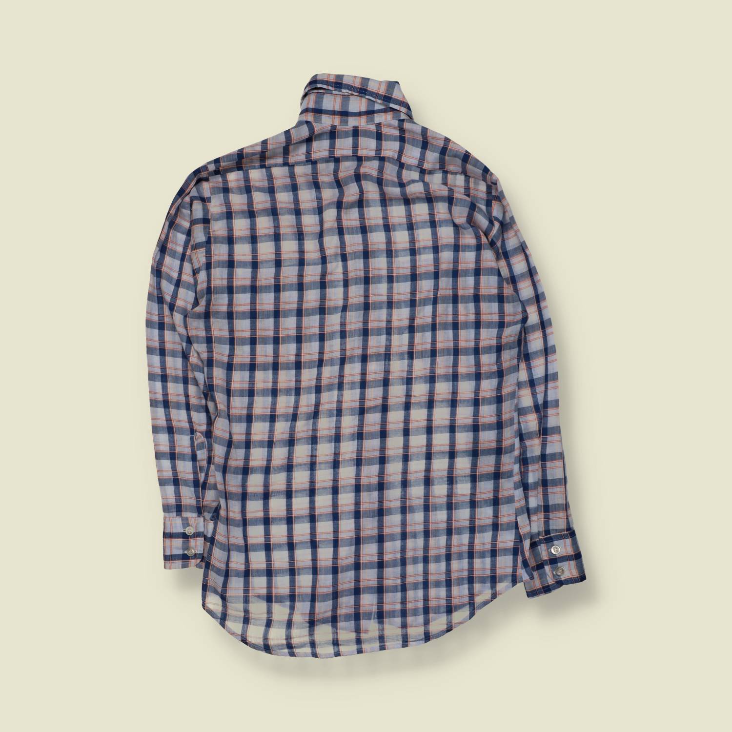 1970s | Levi's | Check Shirt | Blue/Grey Plaid - S