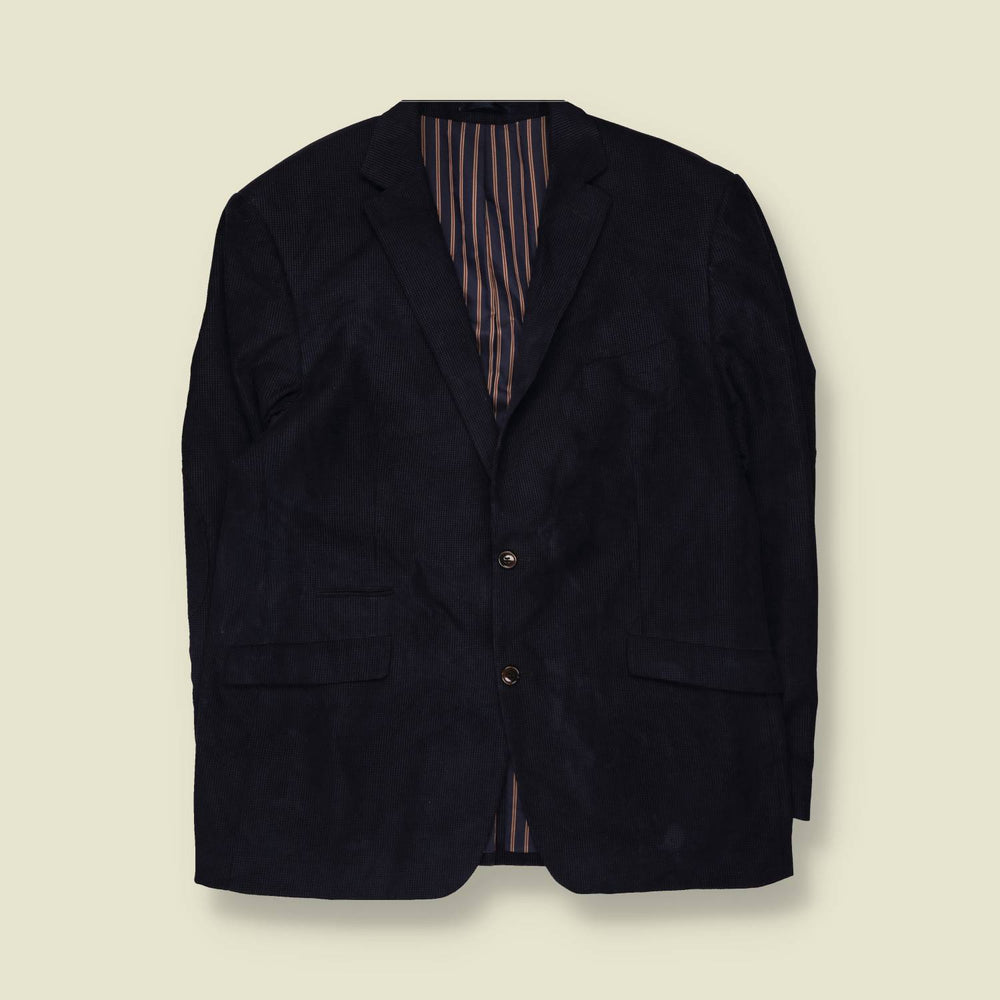 1980s | STNs | Corduroy Blazer | Navy - XL