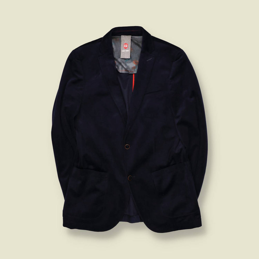 2000s | Club of Gents | Velvet Blazer | Navy - XS