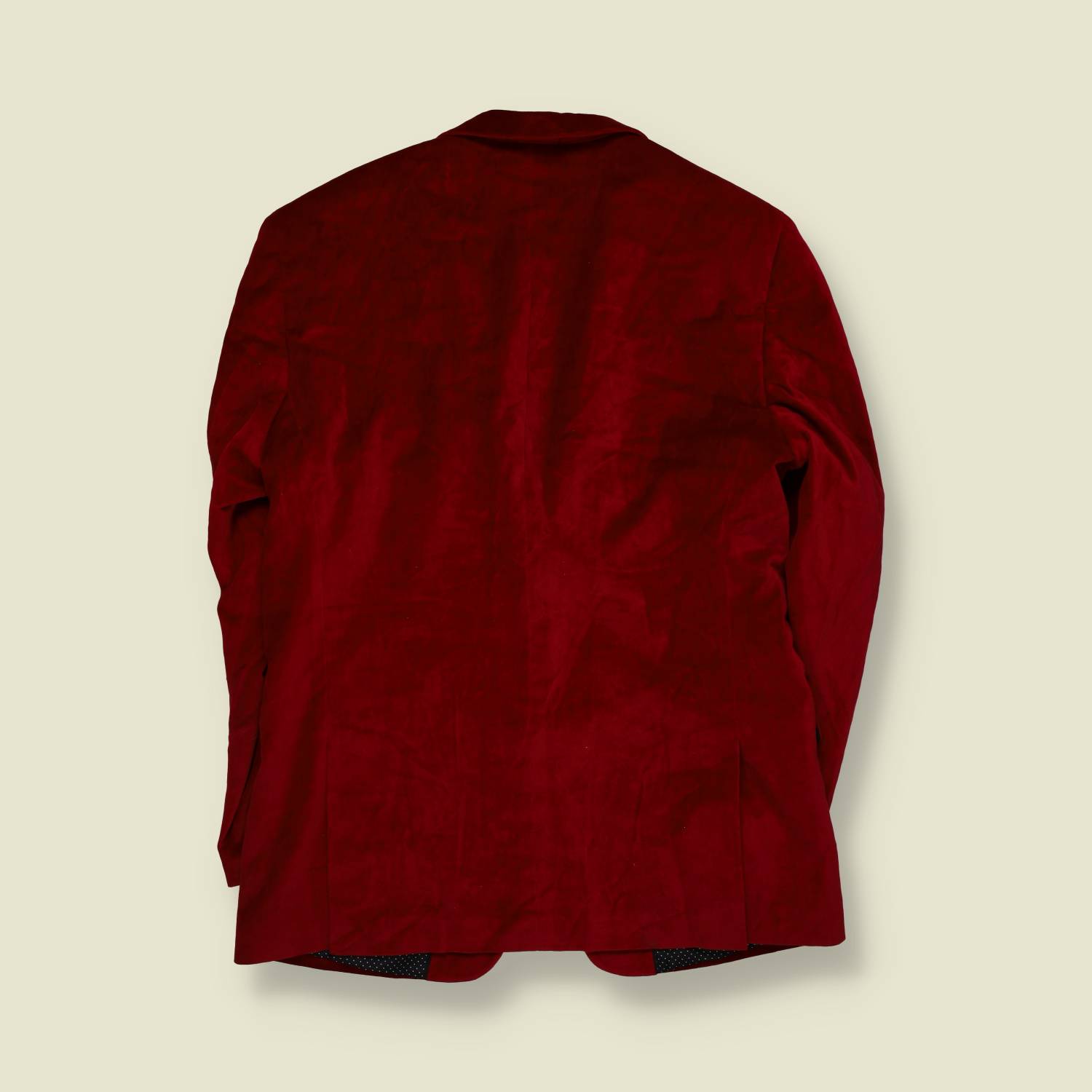 1990s | Adolfo | Velvet Blazer | Red - M