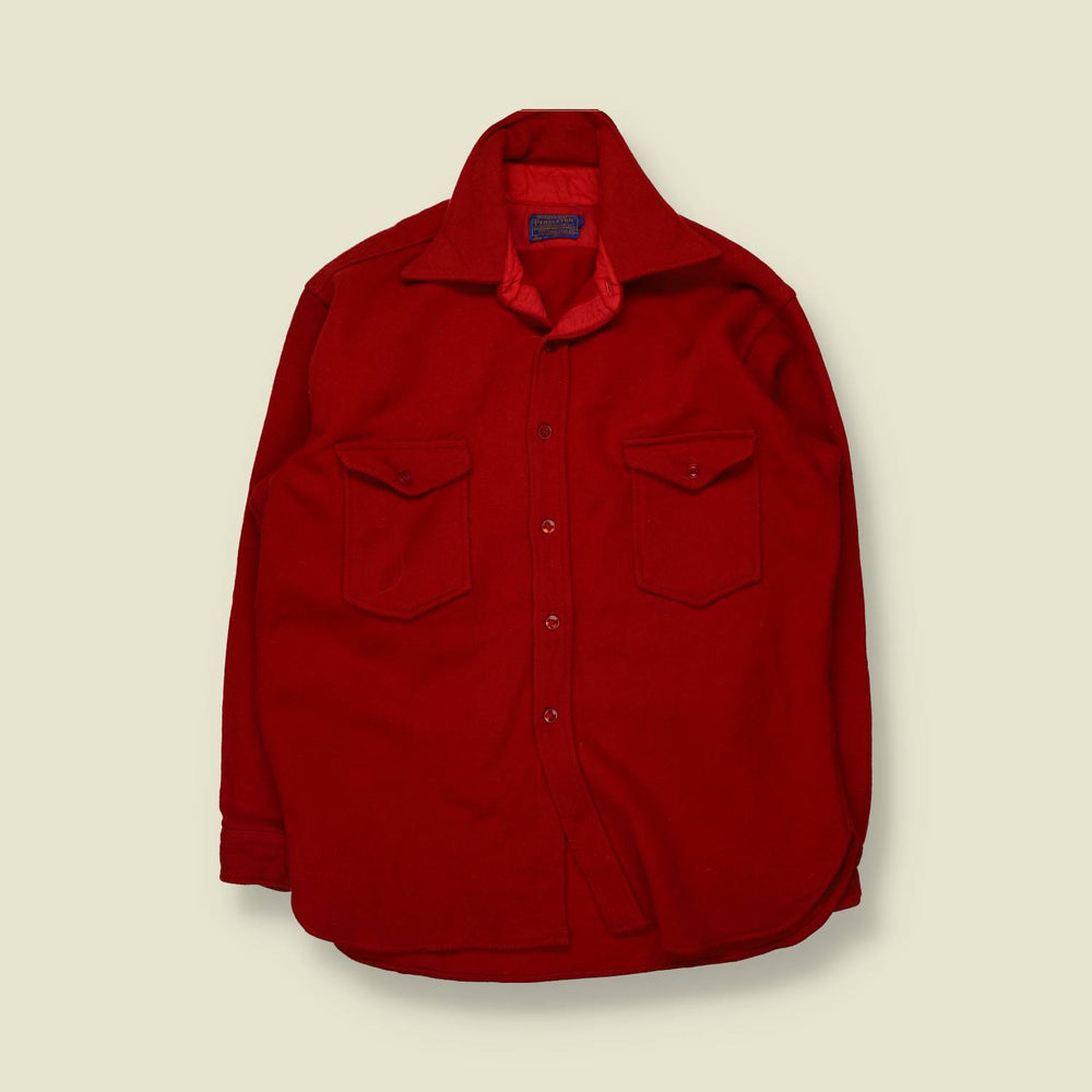 1970s | Pendleton | Wool Overshirt | Red - XL