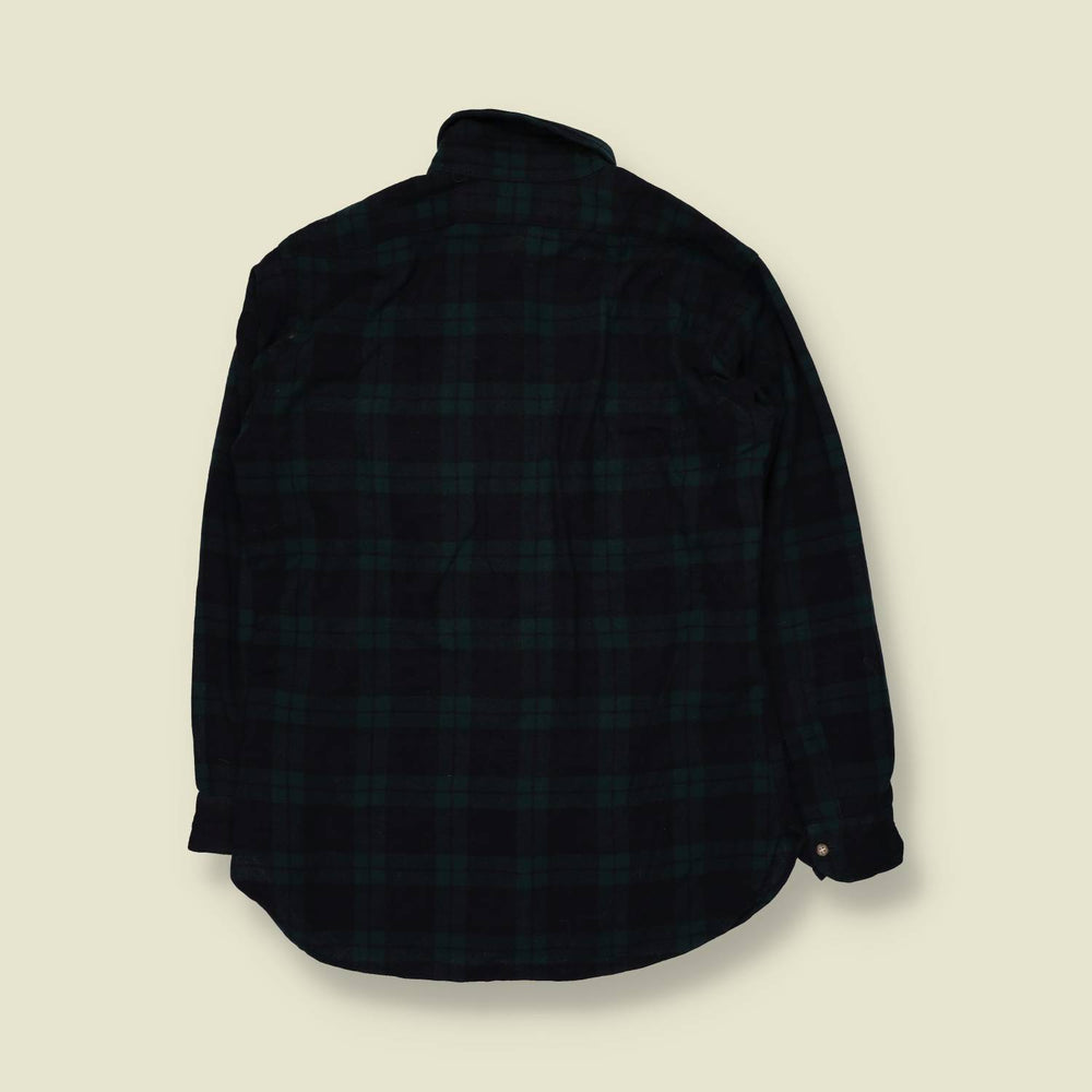 1970s | Pendleton | Tartan Wool Shirt | Black/Green - S