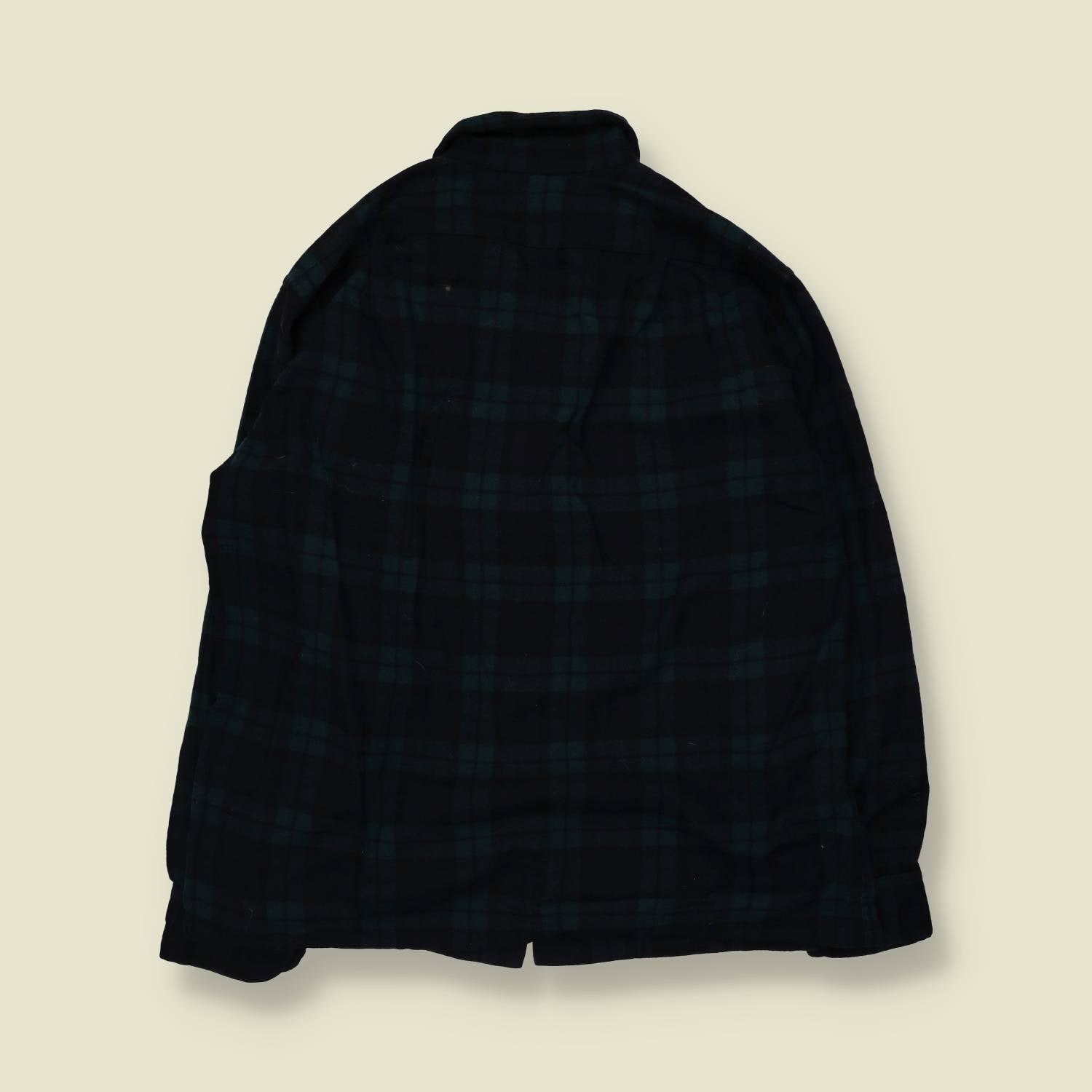1970s | Pendleton | Tartan Wool Shirt | Black/Green - L