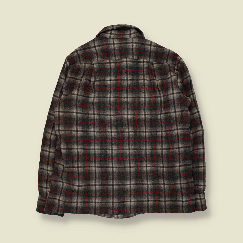 1970s | Pendleton | Tartan Wool Shirt | Grey/Red - S