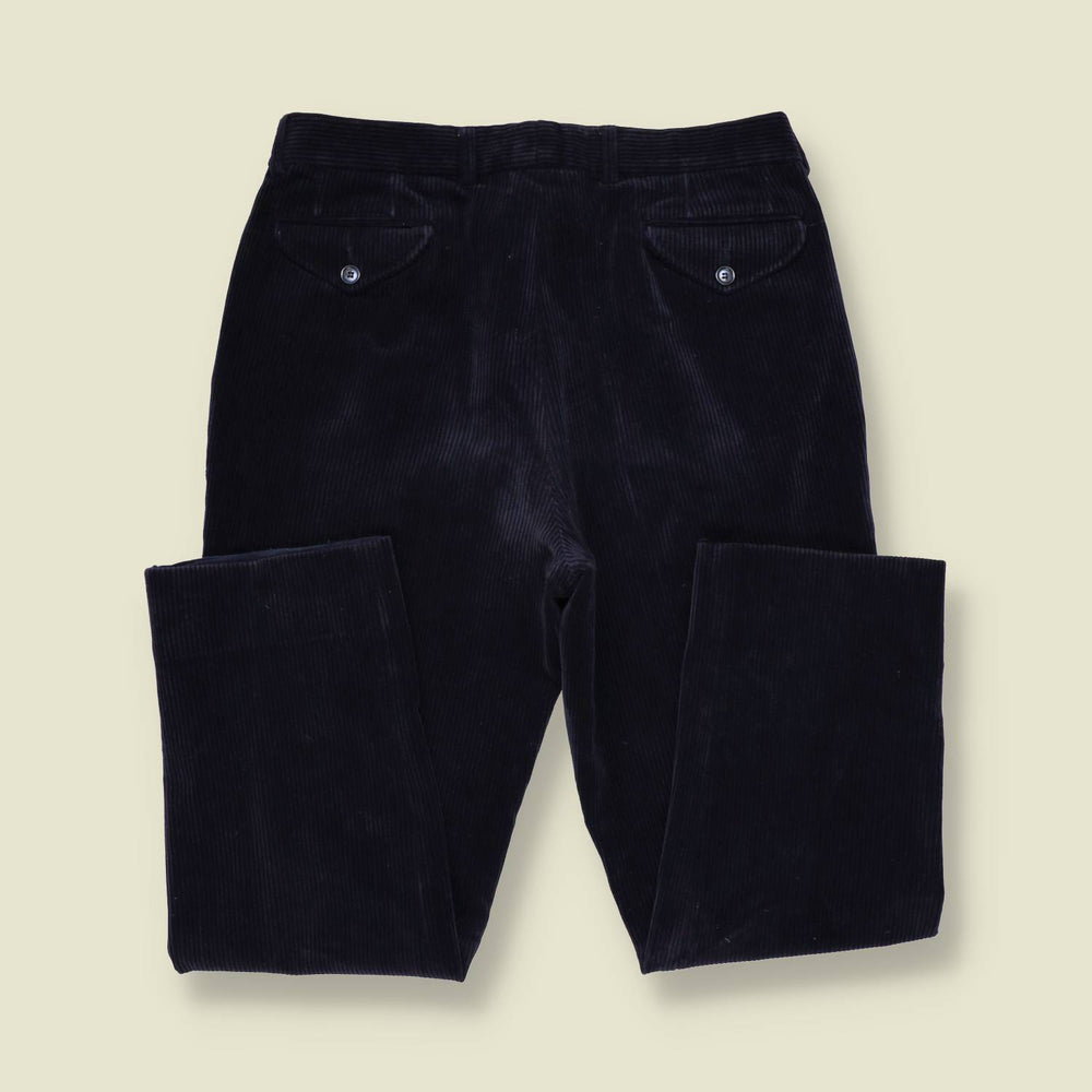 1980s | Ethimo | Corduroy Trousers | Navy - w32