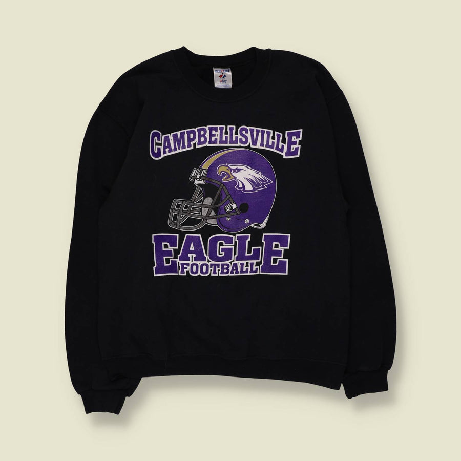 1990s | Campbellsville Eagle Football Sweatshirt | Black - S