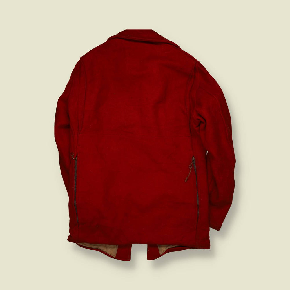 1940s | Soo Woolen Mills | Wool Hunting Coat | Red - M