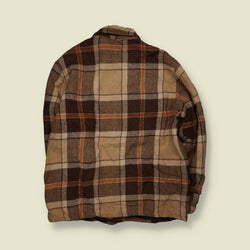 1970s | Sears | Plaid Wool Hunting Jacket | Brown & Tan - M