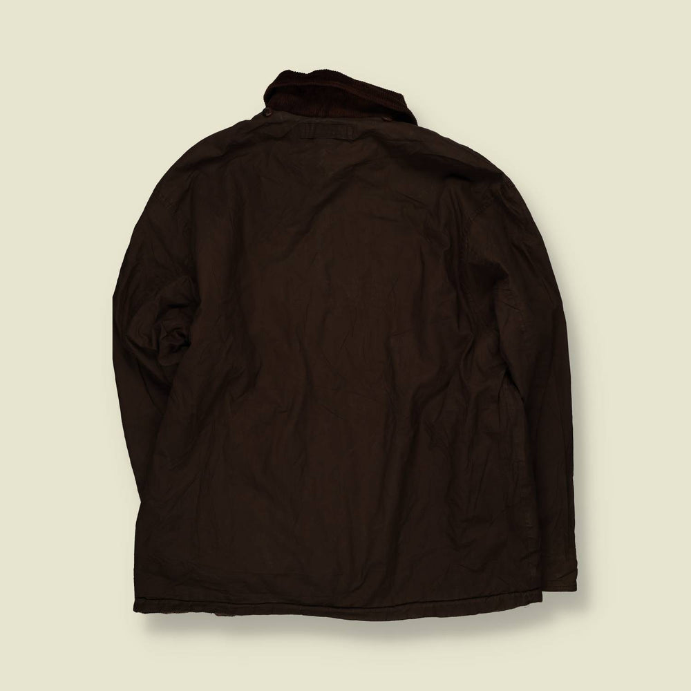1980s | Outdoor Cord Collar Jacket | Brown - XL