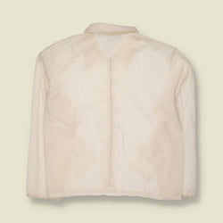 1960s | Paper Thin Nylon Zip Jacket | Cream - S