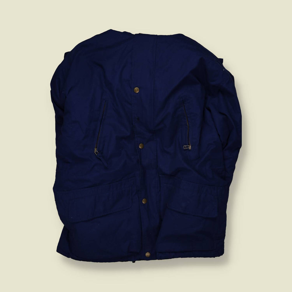 1990s | Eddie Bauer | Puffer Coat | Navy - XL