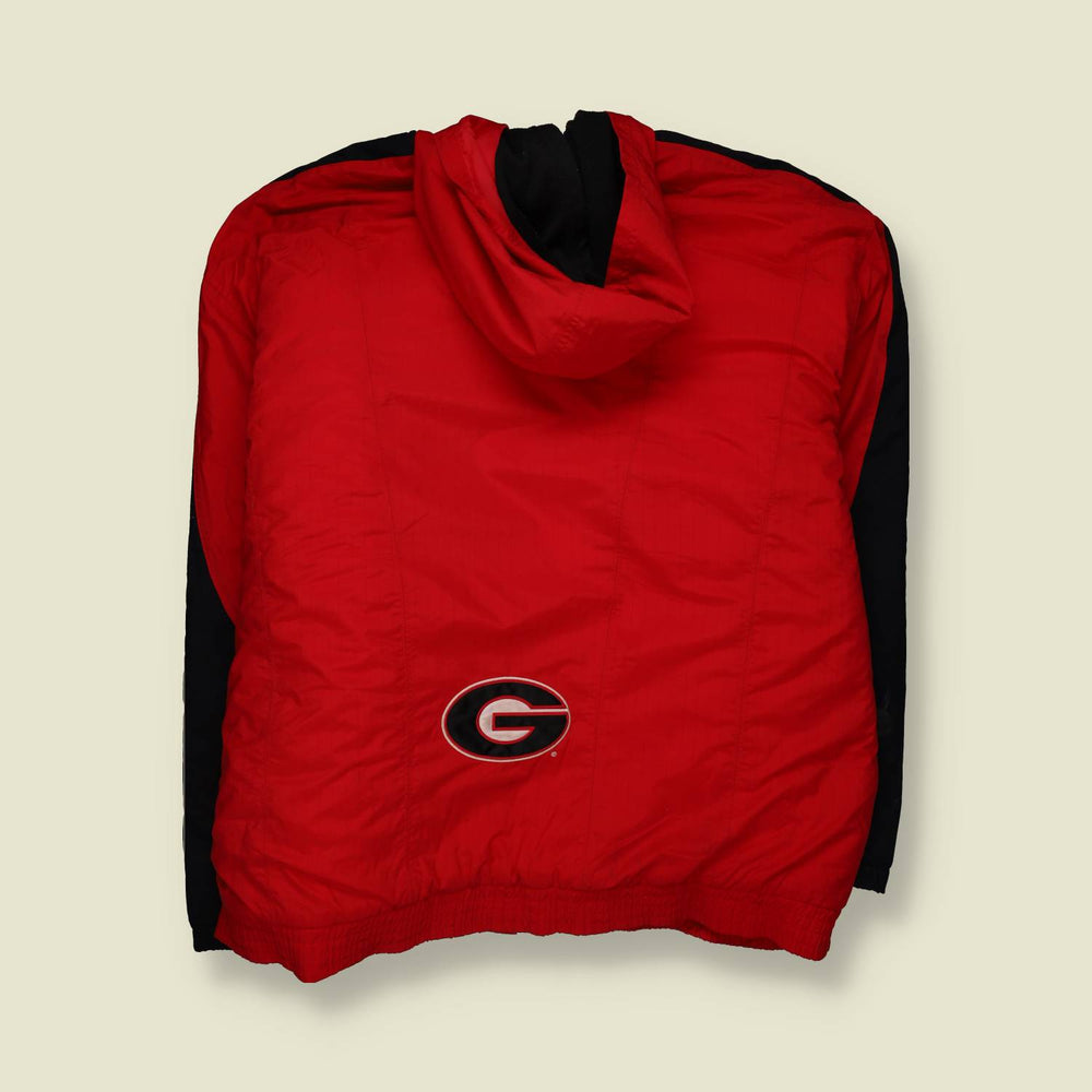 1990s | Nike | Georgia Hooded Jacket | Red & Black - S