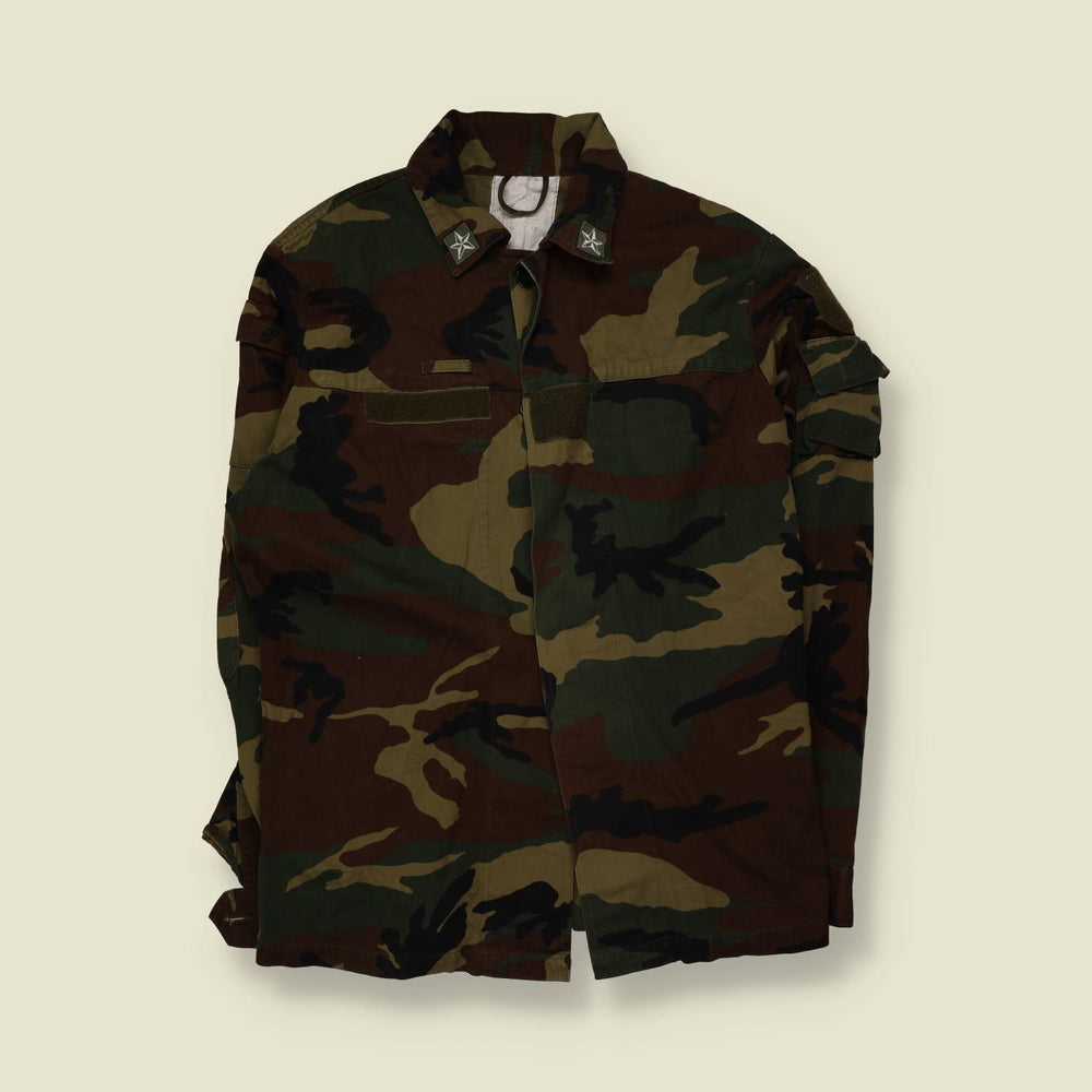 1992 | Italian Military | Thin Woodland Camo Field Jacket | Green & Brown - M