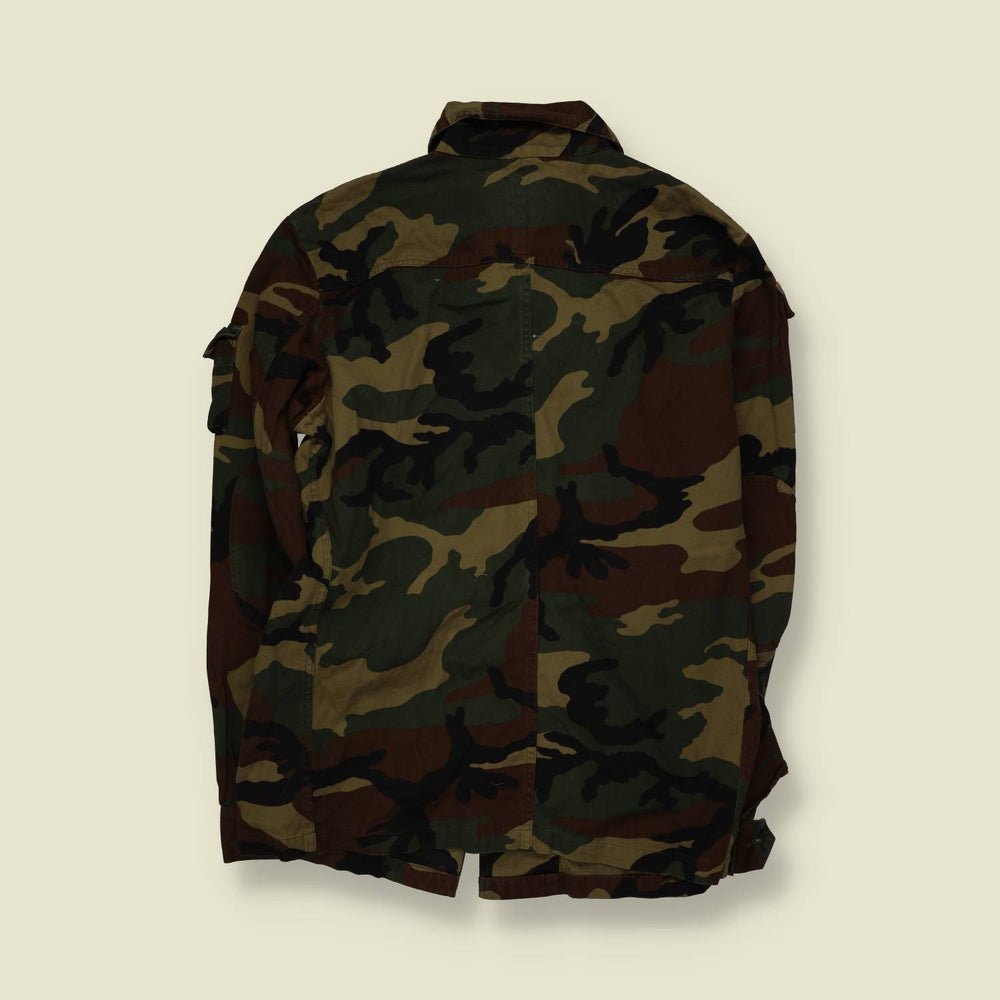 1992 | Italian Military | Thin Woodland Camo Field Jacket | Green & Brown - M
