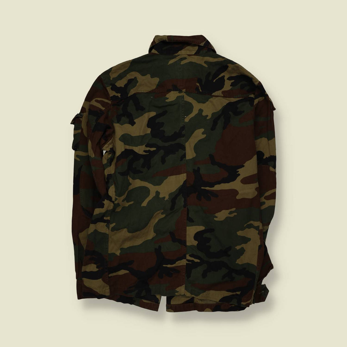 1992 | Italian Military | Thin Woodland Camo Field Jacket | Green & Brown - M