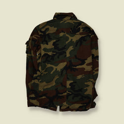 1992 | Italian Military | Thin Woodland Camo Field Jacket | Green & Brown - M