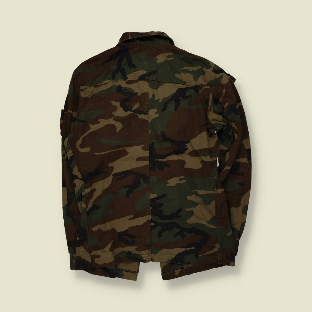 1997 | Italian Military | Thin Woodland Camo Field Jacket | Green & Brown - M