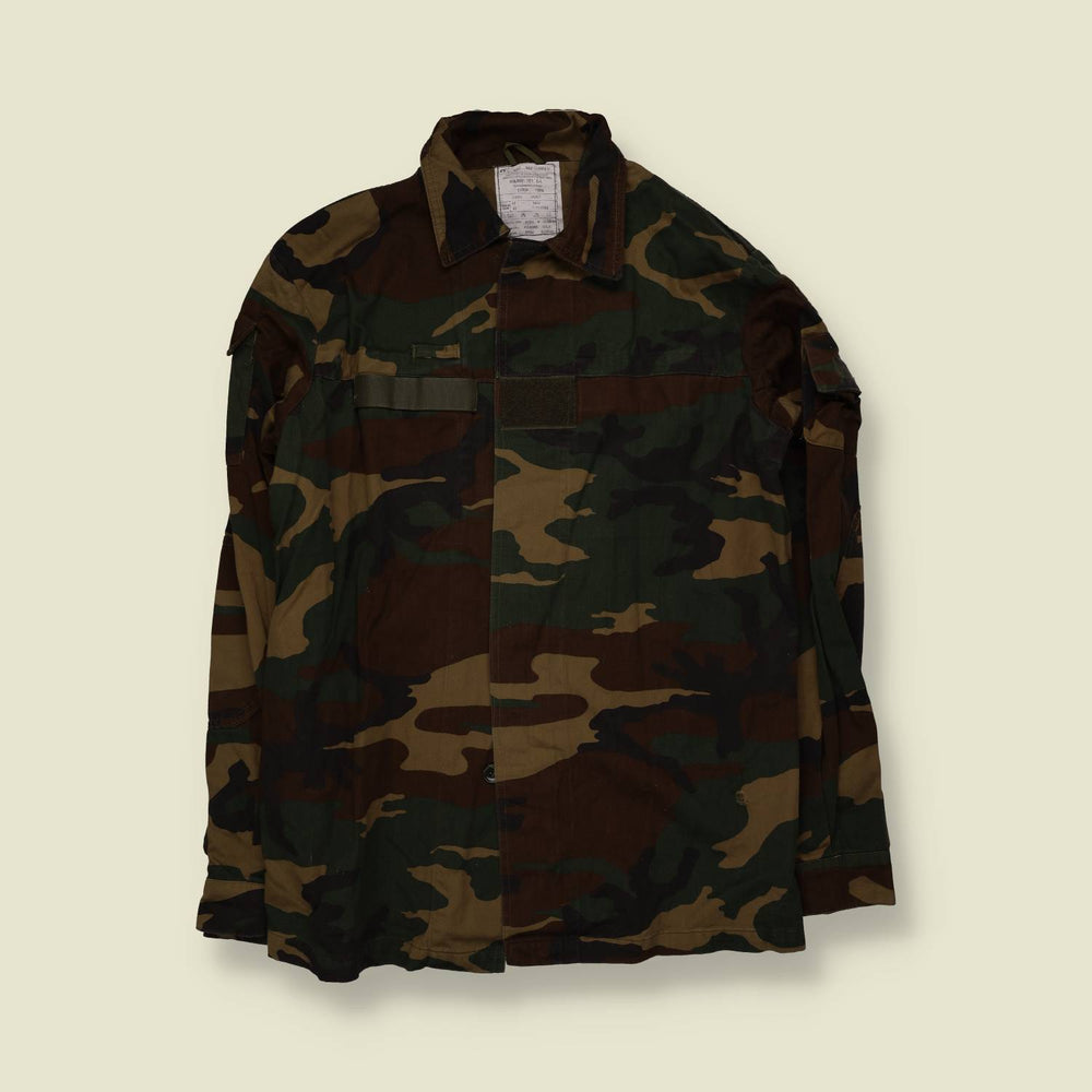 1996 | Italian Military | Thin Woodland Camo Field Jacket | Green & Brown - L