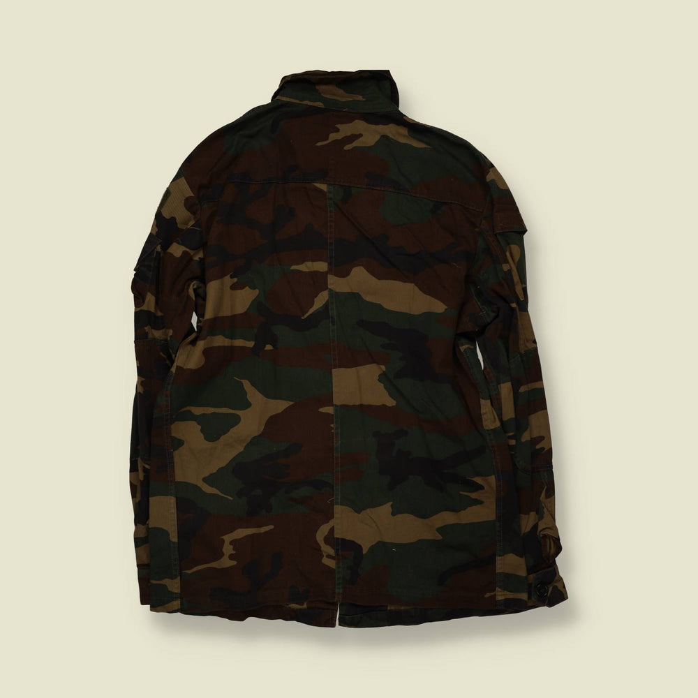 1996 | Italian Military | Thin Woodland Camo Field Jacket | Green & Brown - L