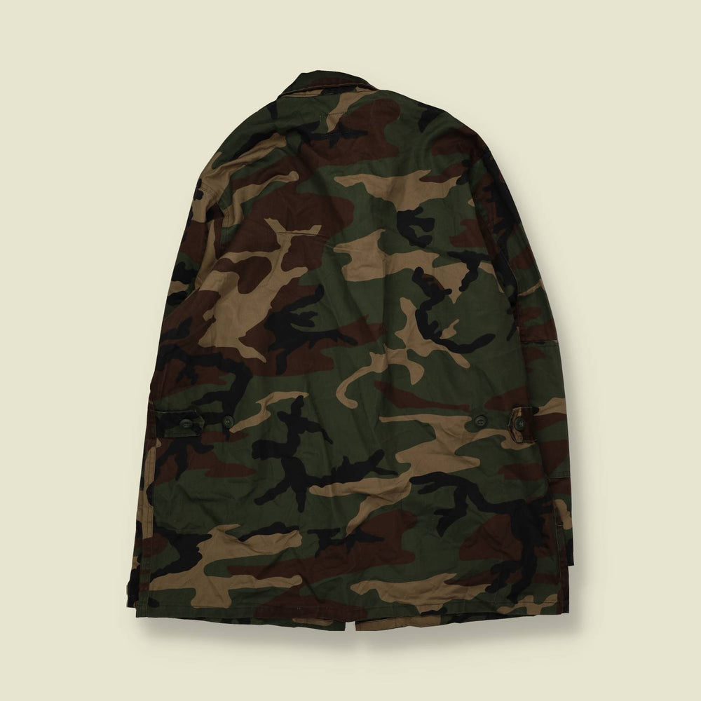 1990s | NATO | Thin Woodland Camo Field Jacket | Green & Brown - XXL