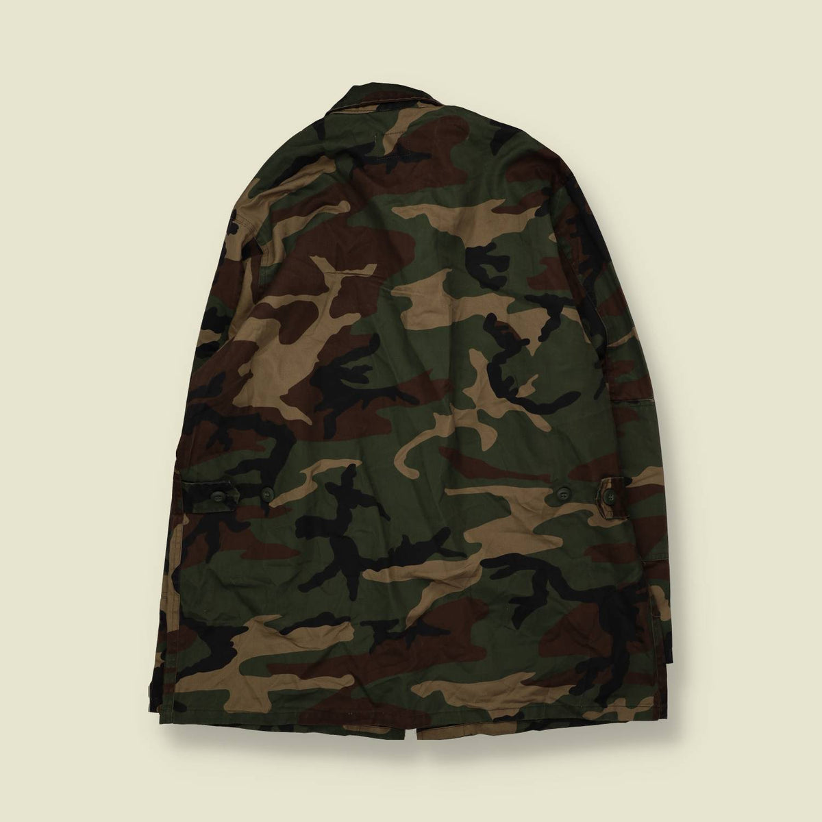 1990s | NATO | Thin Woodland Camo Field Jacket | Green & Brown - XXL