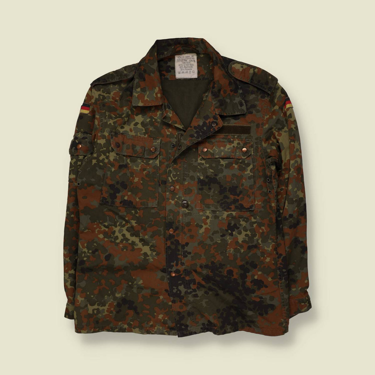 1992 | Bundeswehr | Flecktarn Field Shirt | Green & Brown - S