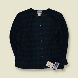 1990s | Pendleton | Deadstock Wool Plaid Blazer | Navy - 16