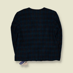 1990s | Pendleton | Deadstock Wool Plaid Blazer | Navy - 16