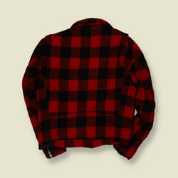 1970s-80s | Tripp NYC | Lumberjack Biker Jacket | Red & Black - 10