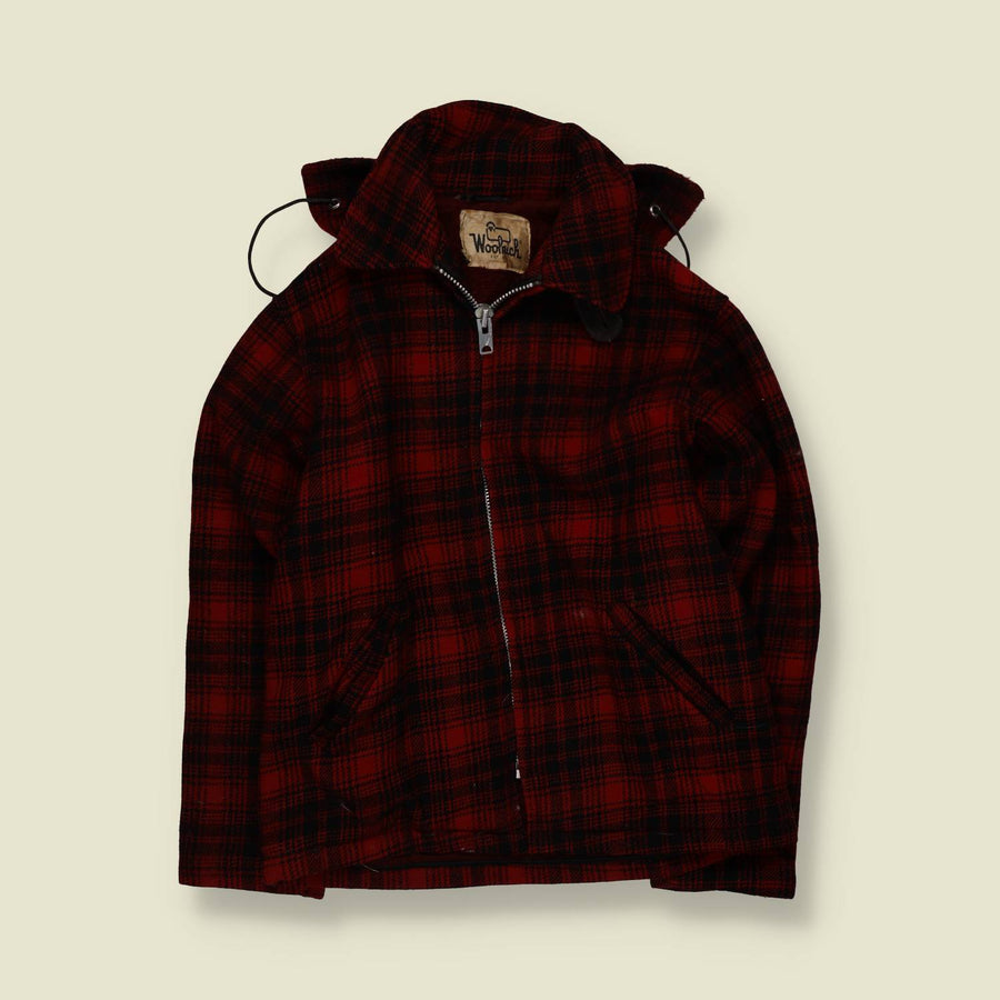 1970s | Woolrich | Hooded Mackinaw Jacket | Red & Black - 10